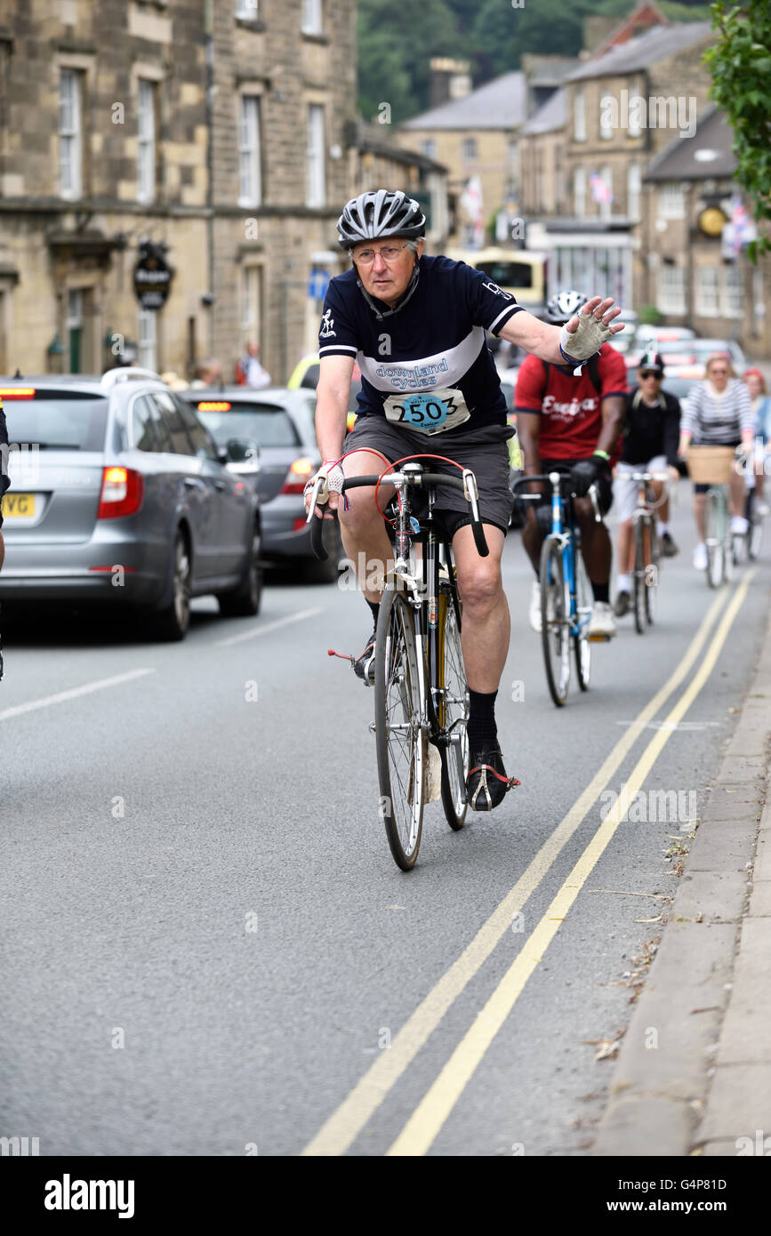 Bakewell,Derbyshire,UK19th June 2016.Cyclist from all round the world