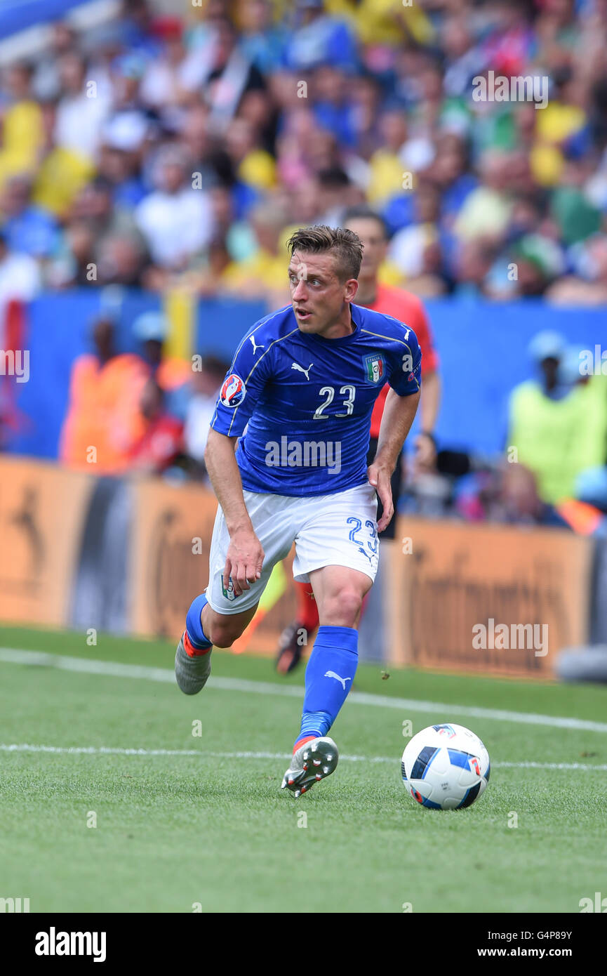Emanuele Giaccherini Italy June 17 2016 Football Uefa Euro Stock Photo Alamy