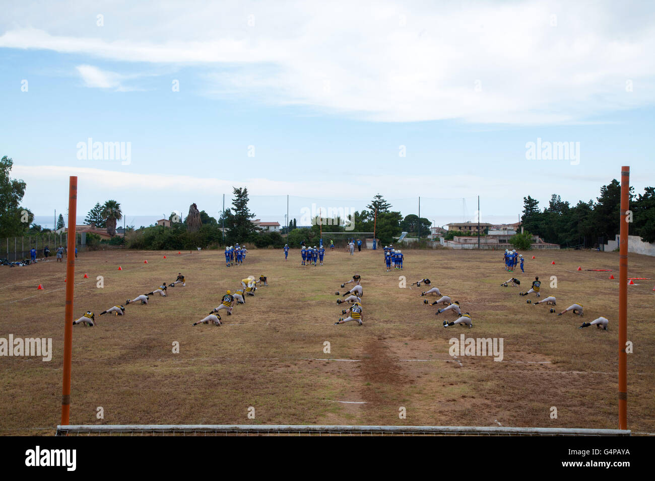 The american Football Team Sharks Palermo during a training Stock Photo -  Alamy