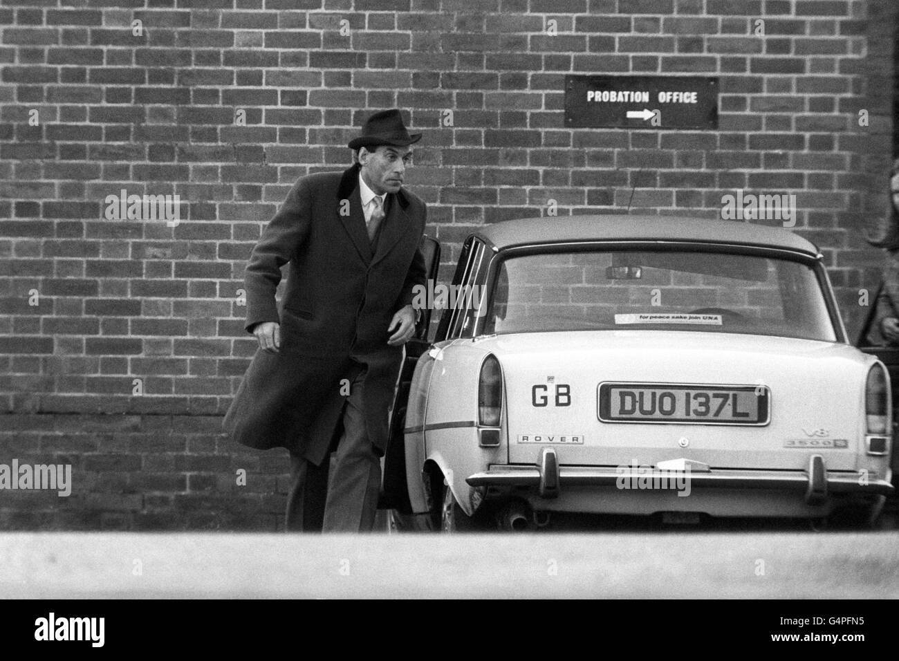 Crime Attempted Murder Jeremy Thorpe Hitman Trial Minehead Stock