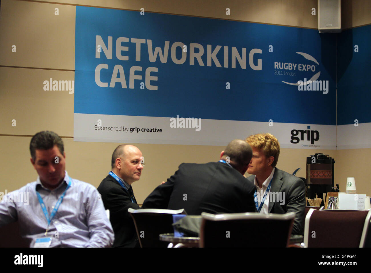 The Networking Cafe on Day One of the Rugby Expo 2011 Stock Photo