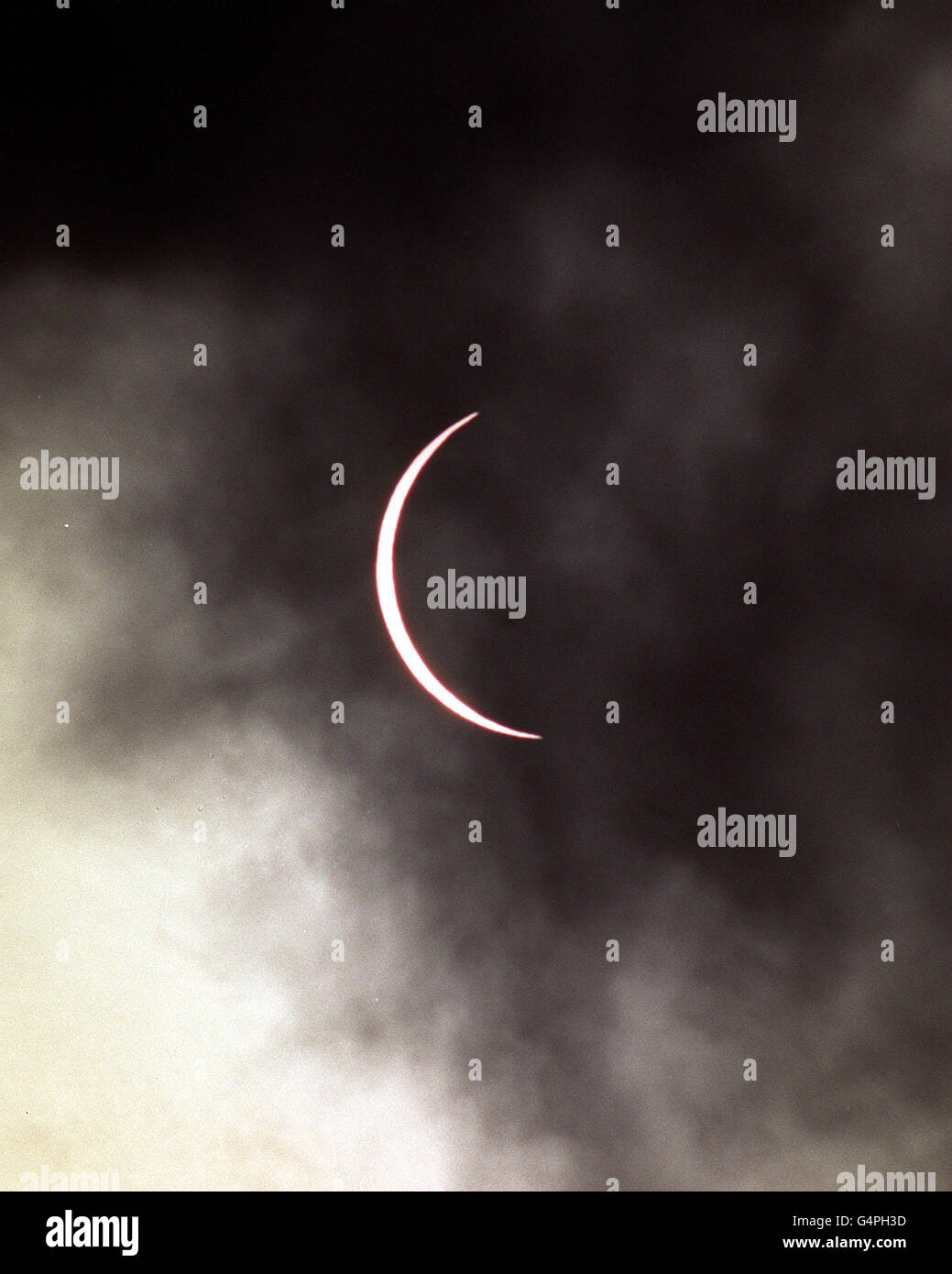 The sun, as seen from London during the partial eclipse on Wednesday ...