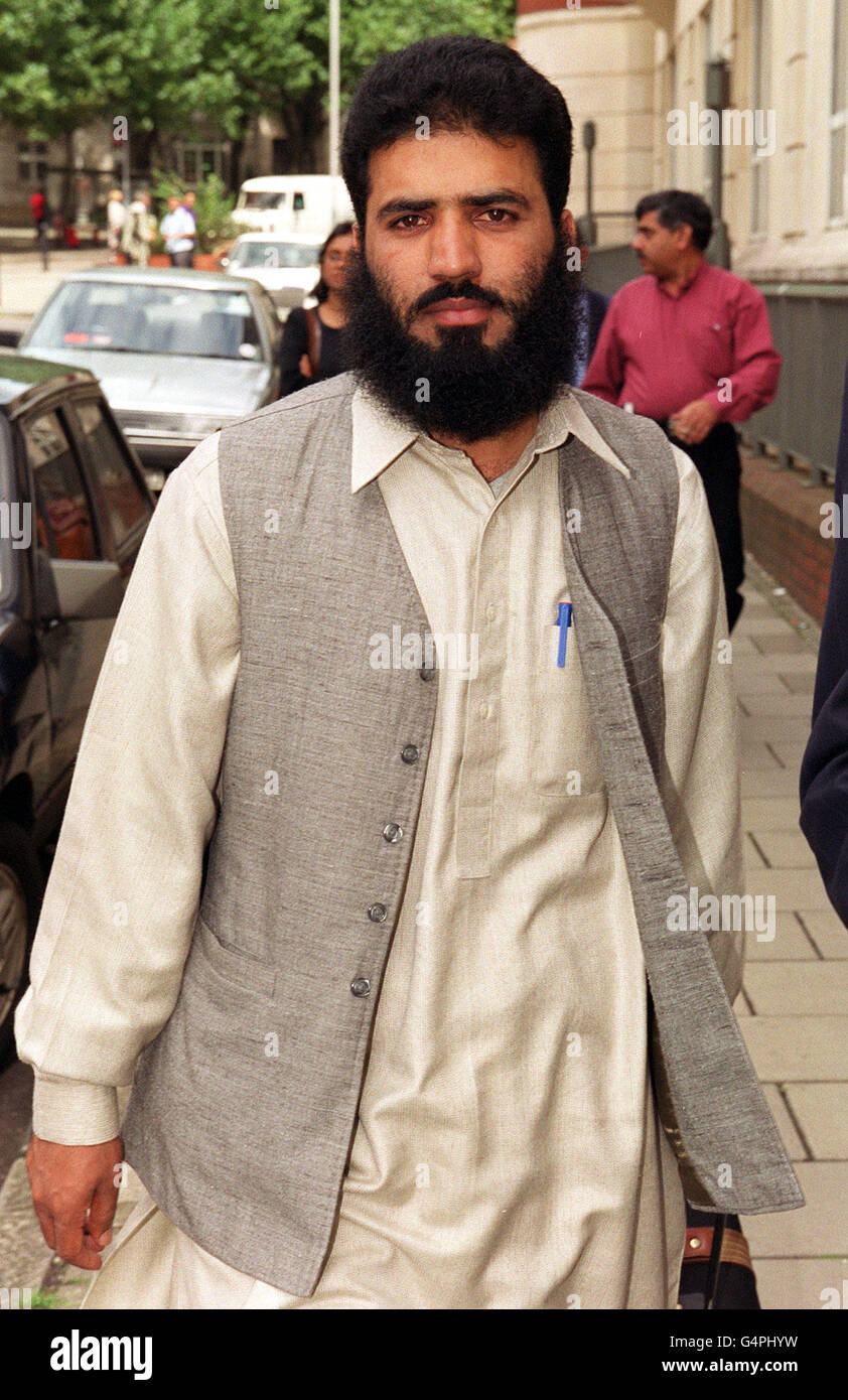 Shafiq ur Rehman, from Oldham, Greater Manchester, arriving at the Headquarters of the Immigration Appellate Authority in King s Cross, central London, to launch a legal bid to halt his deportation on grounds of national security. * Rehman, is accused of heading the British arm of a front organisation for a rebel Mujahideen group fighting in the disputed North Indian territory of Kashmir - the scene of bloody clashes between Indian forces and Pakistan backed fighters in recent weeks. Stock Photo