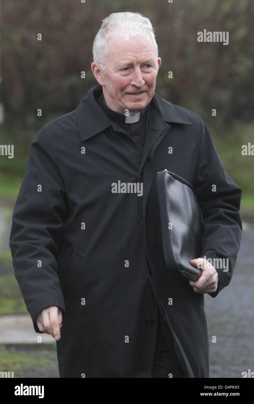 Bishop of Raphoe Philip Boyce arrives for a press conference at the  Diocesan Pastoral Centre Hall in Letterkenny, Co Donegal following the  publication of a review into child protection by the National