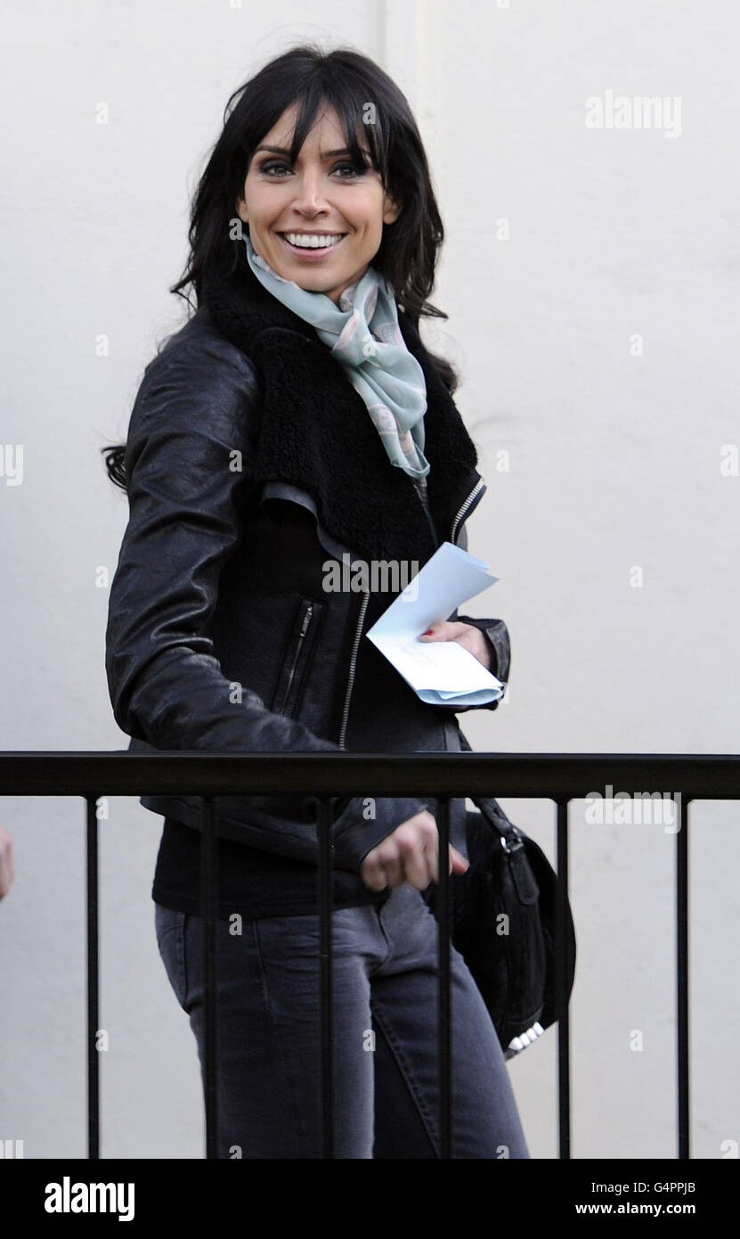 Christine Bleakley leaves the London Studios after presenting the ITV morning show 'Daybreak' for the last time. Picture date: Monday December 5, 2011. See PA story SHOWBIZ Daybreak. Photo credit should read: Rebecca Naden/PA Wire Stock Photo