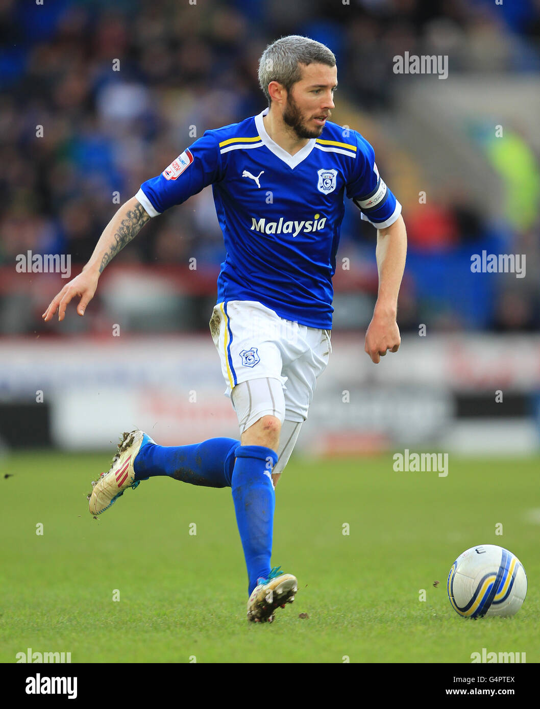 Maillot Domicile Cardiff City FC 2009-2010 – PUMA – Signé Kevin McNaughton – Taille S