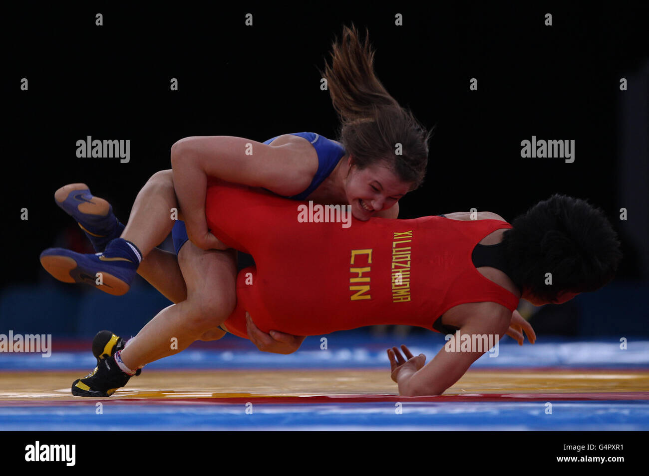 Olympics - Wrestling - London 2012 Test Event - Day Two - Excel Arena Stock Photo