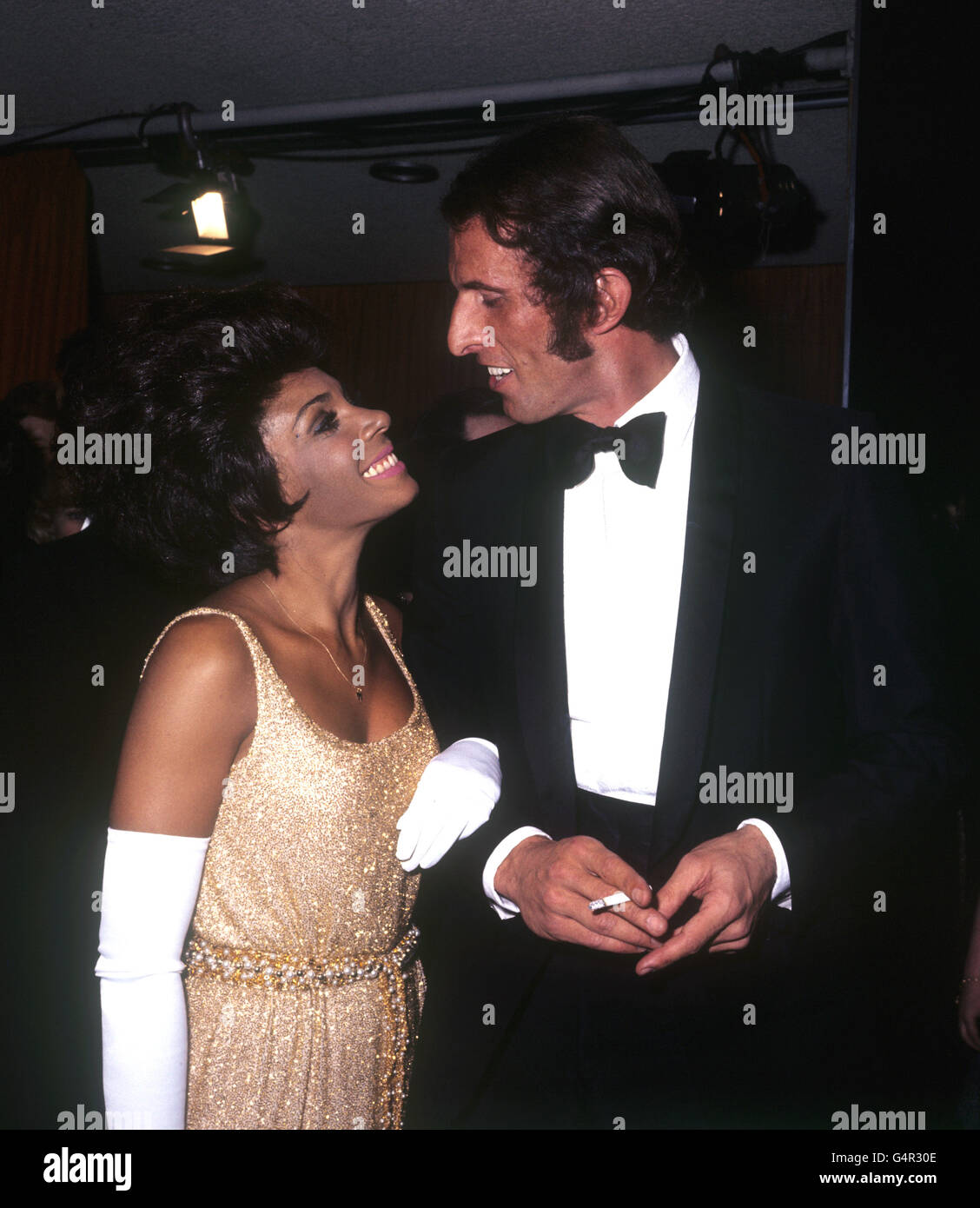Singer Shirley Bassey with her husband and manager Sergio Novak. Miss Bassey took part in the stage presentation. Stock Photo
