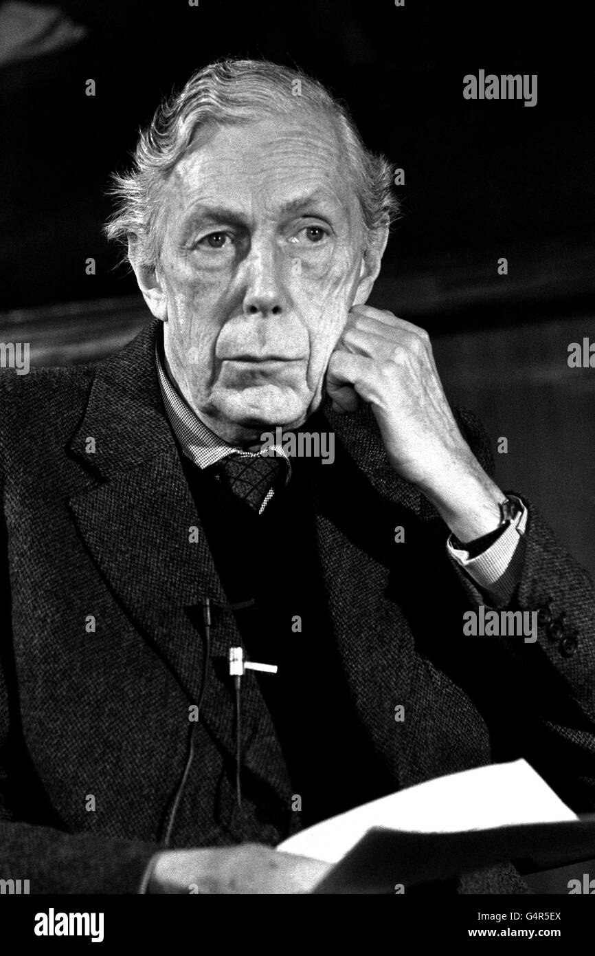 LIBRARY FILE PICTURE DATED 20/11/79 of ANTHONY BLUNT. 87 year old great-grandmother Melita Norwood from Bexleyheath, South East London, was reported by The times newspaper earlier today (Saturday 11 September 1999) that she passed atomic secrets to the KGB over 40 years while working as a secretary in London. Whilst working for the British Non-Ferrous Metals Research Association, she passed information to the KGB whose work was critical in the development of the British nuclear deterrent, it was alleged. The quality of her revelations to the KGB was said to have placed her on per with the Stock Photo