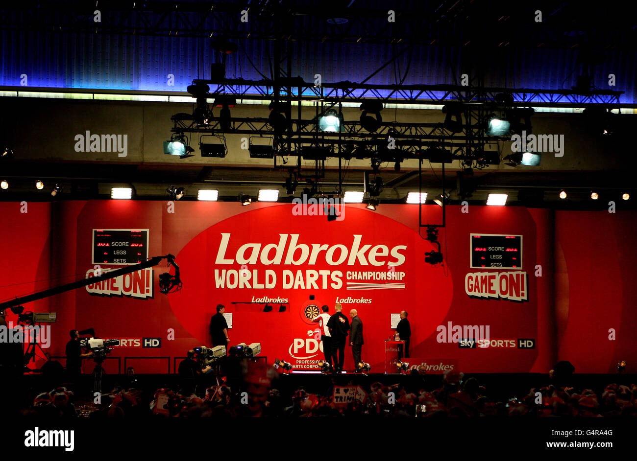 A general view of the action during the Ladbrokes.com World Darts  Championship at Alexandra Palace,