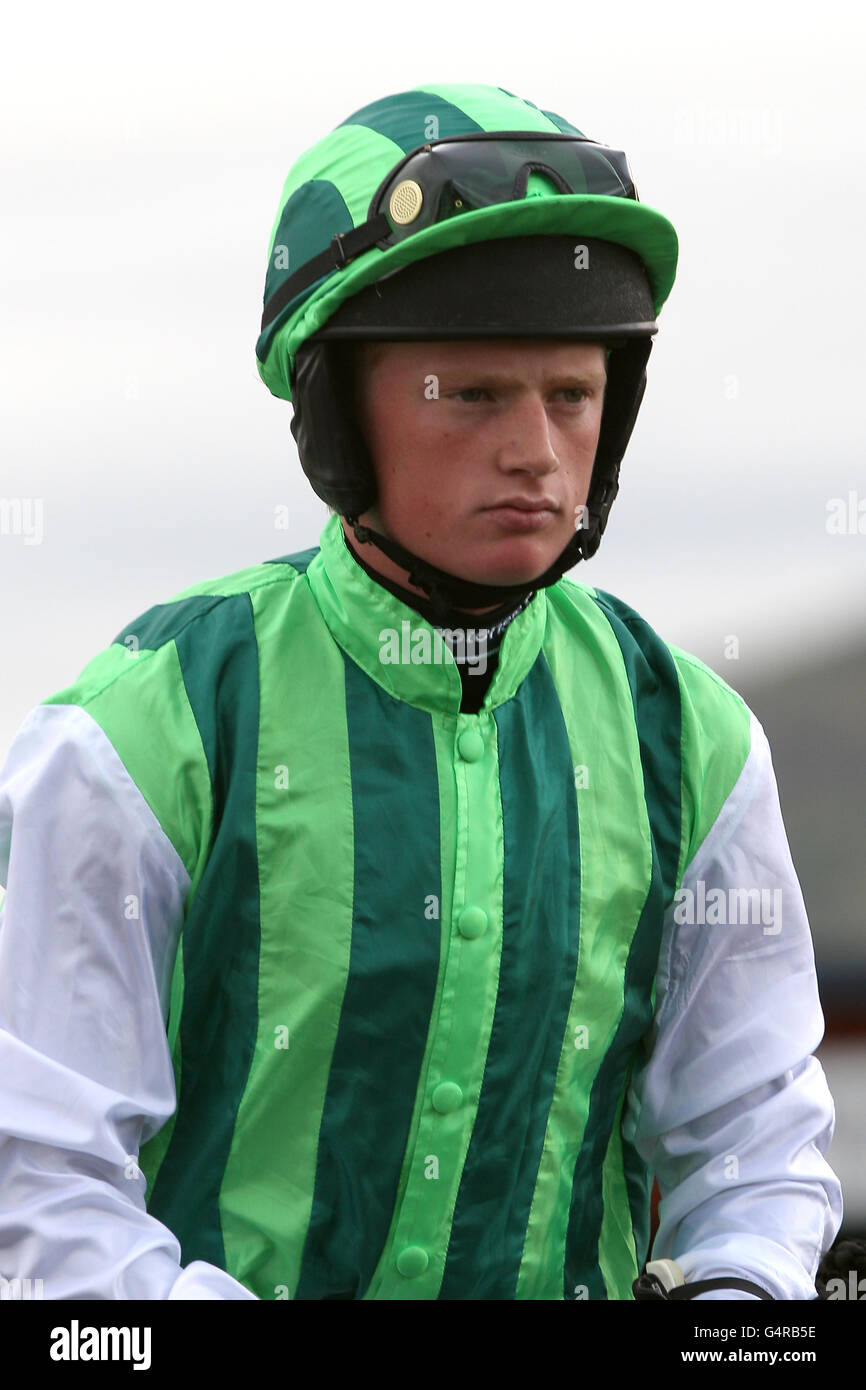 Jockey Ryan Mahon prior to his ride on American Ladie in the UKFPA ...