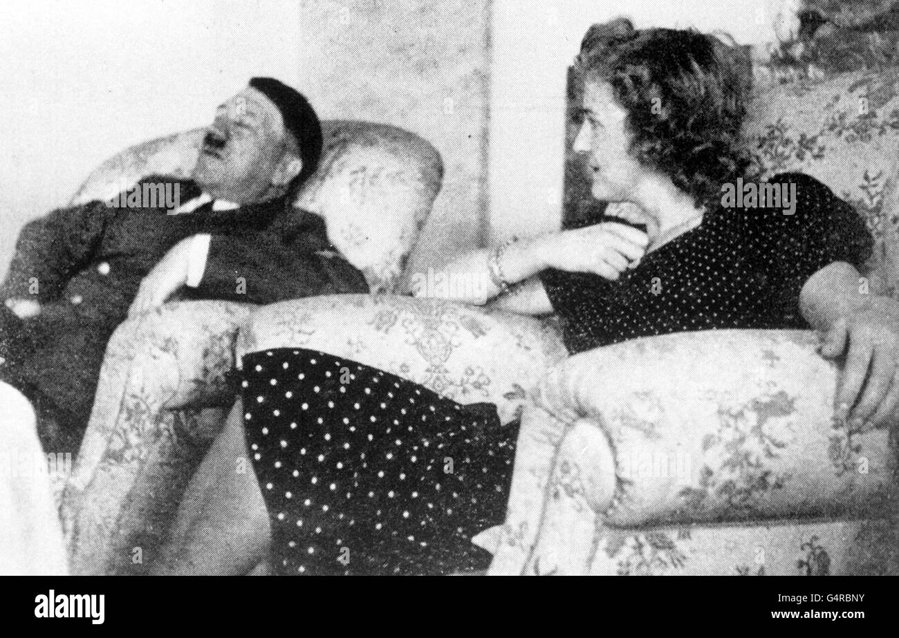 Hitler and Eva Braun Stock Photo