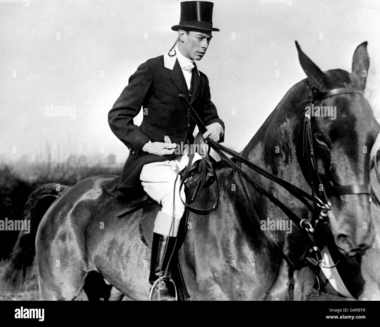 Royalty - King George VI - Fox Hunting Stock Photo
