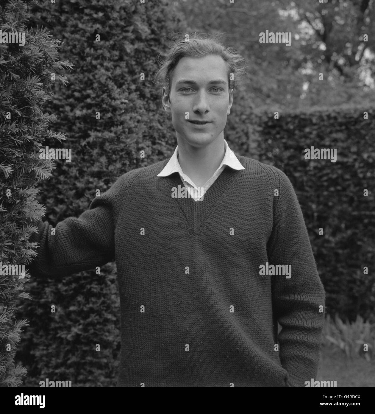 Prince William of Gloucester in the grounds of the family home at Barnwell Manor. Stock Photo