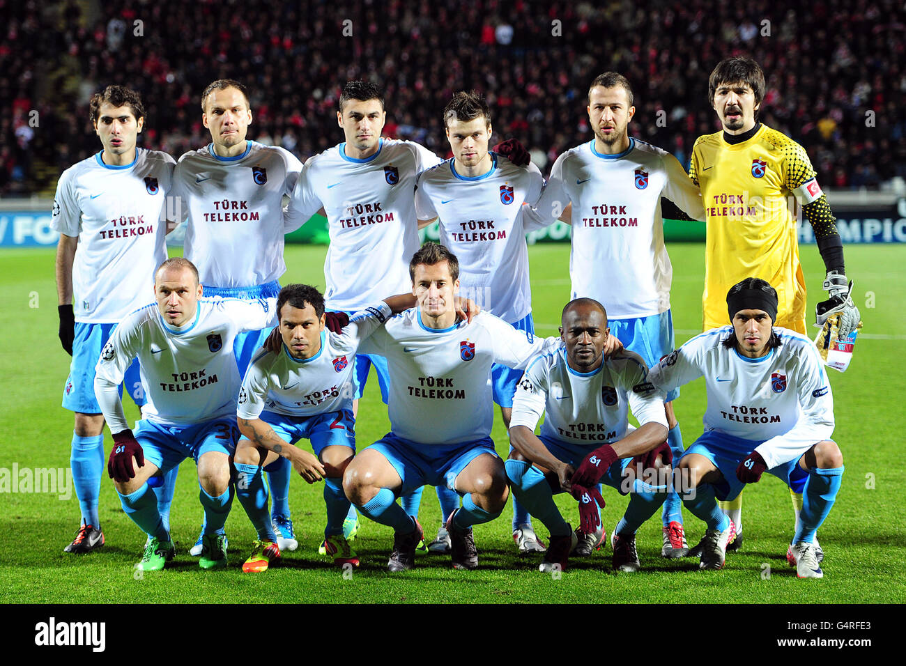 Soccer - UEFA Champions League - Group B - Lille v Trabzonspor - Stadium  Lille Metropole. Trabzonspor team group Stock Photo - Alamy