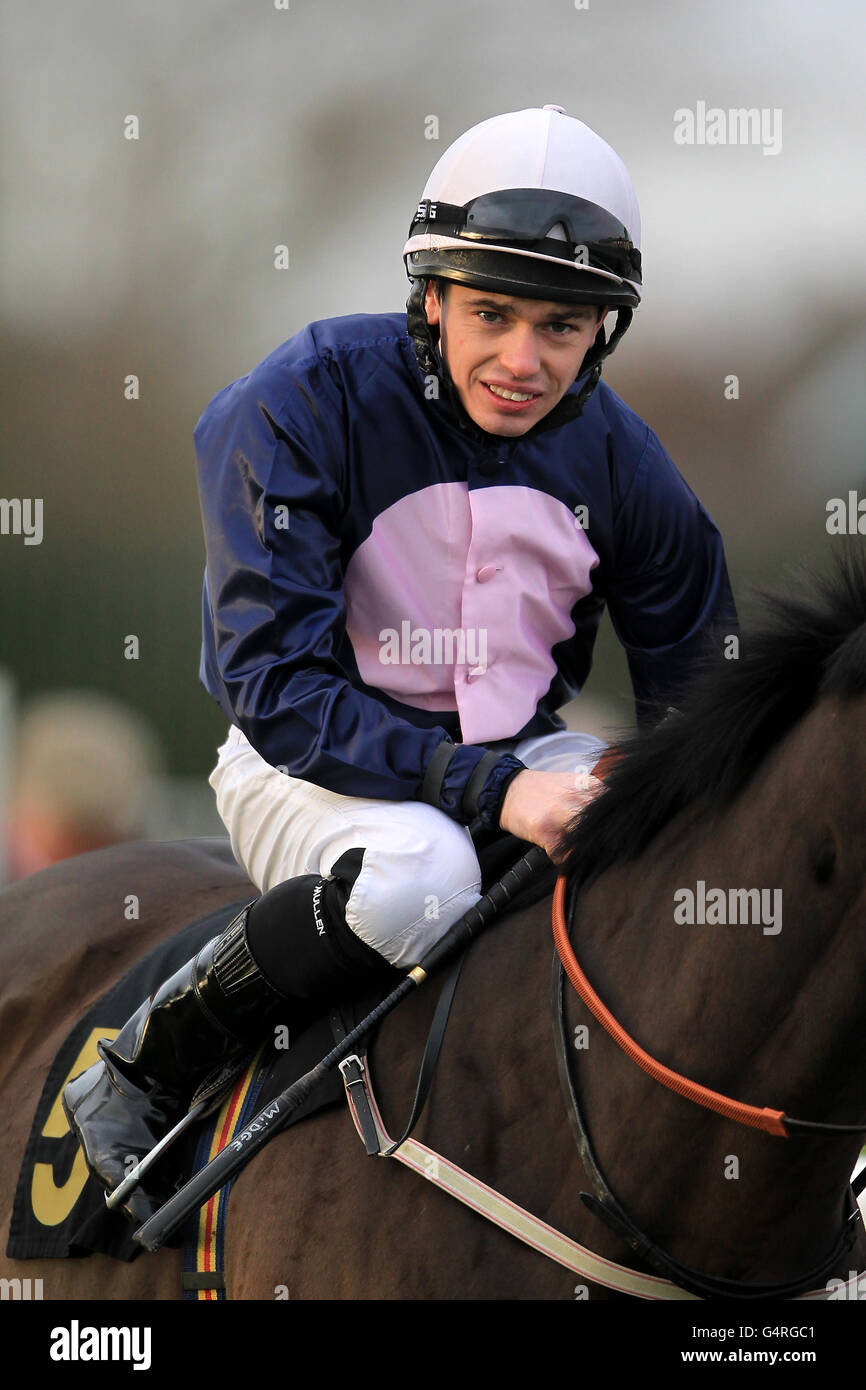 Jockey Andrew Mullen prior to his ride on Nadeen in the Membership At Southwell Golf Club Classified Claiming Stakes Stock Photo