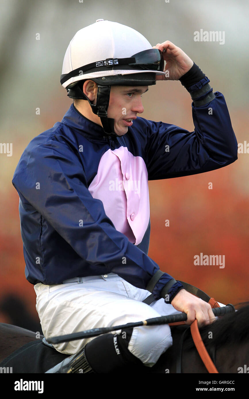 Horse Racing - Southwell Racecourse. Jockey Andrew Mullen prior to his ride on Nadeen in the Membership At Southwell Golf Club Classified Claiming Stakes Stock Photo