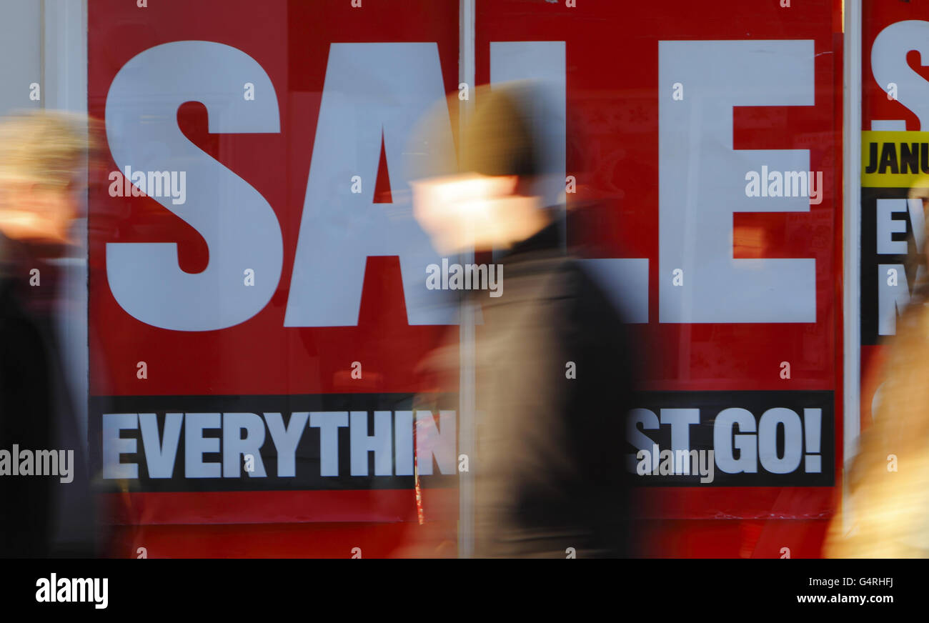 Christmas shoppers in Chichester, West Sussex, on what is expected to be one of the busiest shopping days of the year. Stock Photo