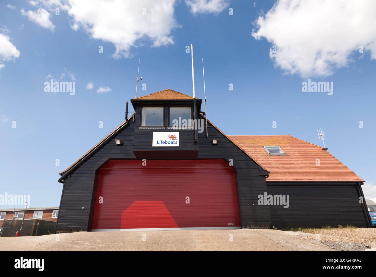 Lifeboat station at Eastney on Portsea Island, Portsmouth, Hampshire, England, United Kingdom, Europe Stock Photo