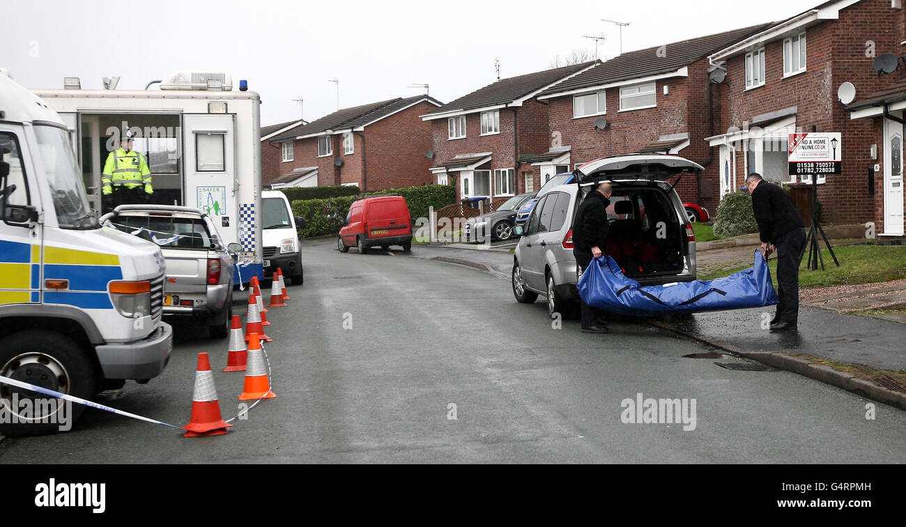A body removed house on ness grove in cheadle hires stock photography