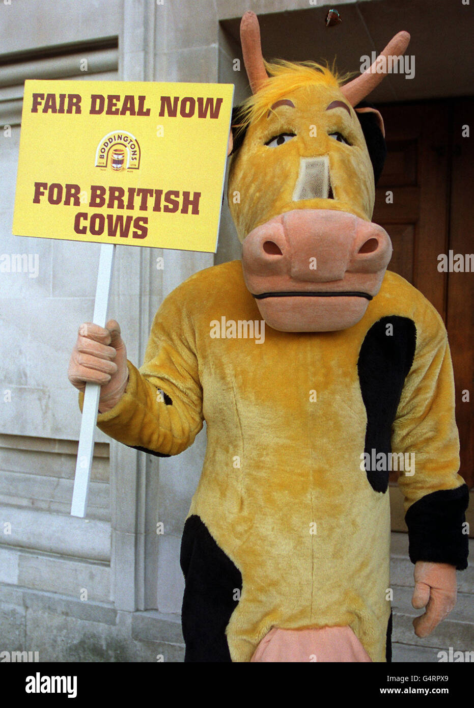 3 4 three quarter length costume placard protest beef ban bse hires