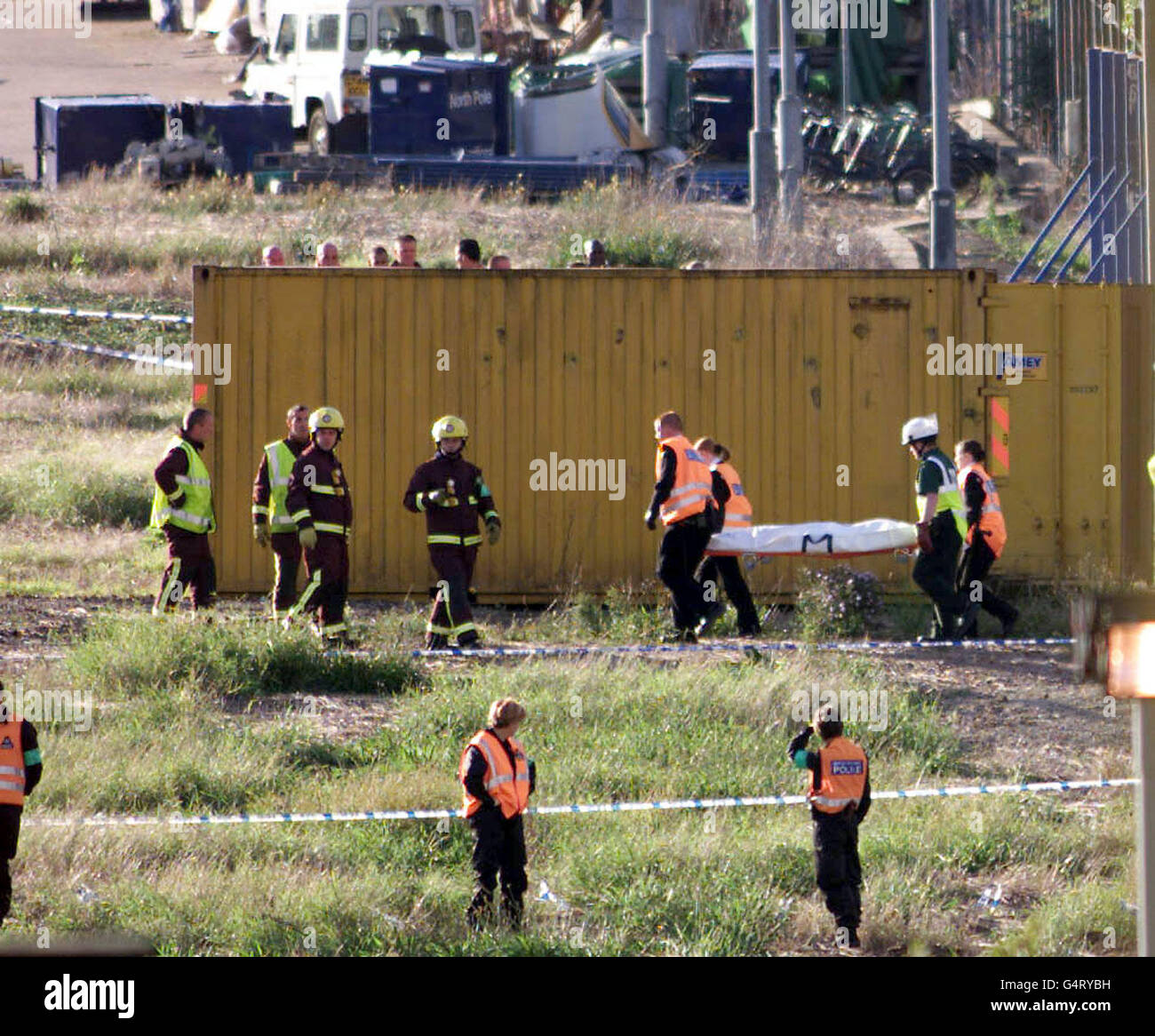 RAIL Crash/injured 2 Stock Photo - Alamy