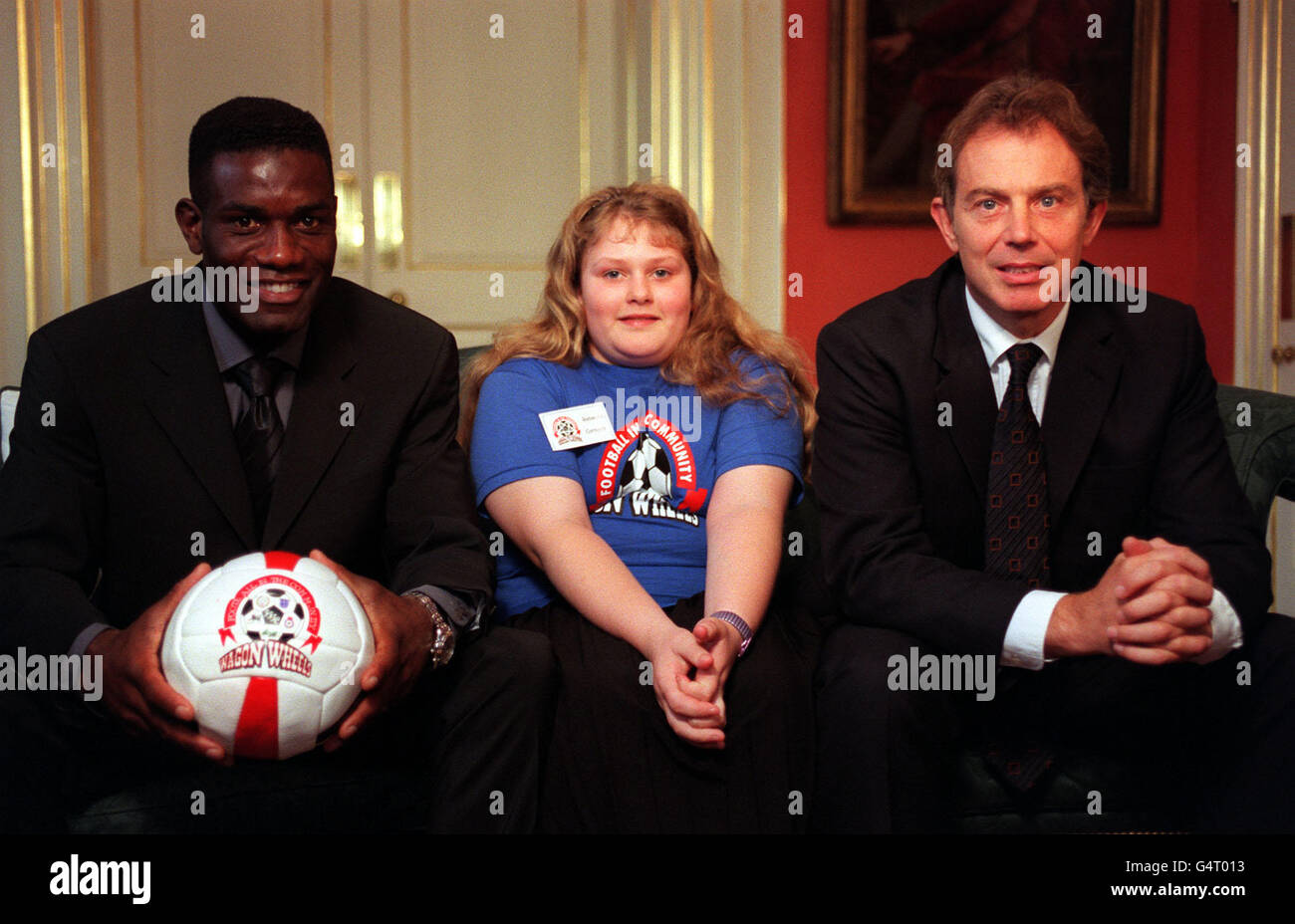 Blair/Football in Community Stock Photo Alamy