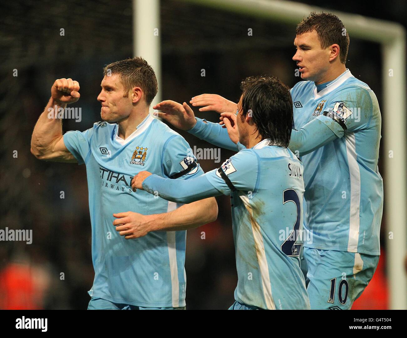 Manchester City s James Milner Celebrates After Scoring From The 