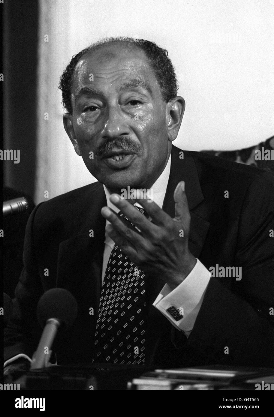 President of Egypt Anwar El-Sadat Stock Photo