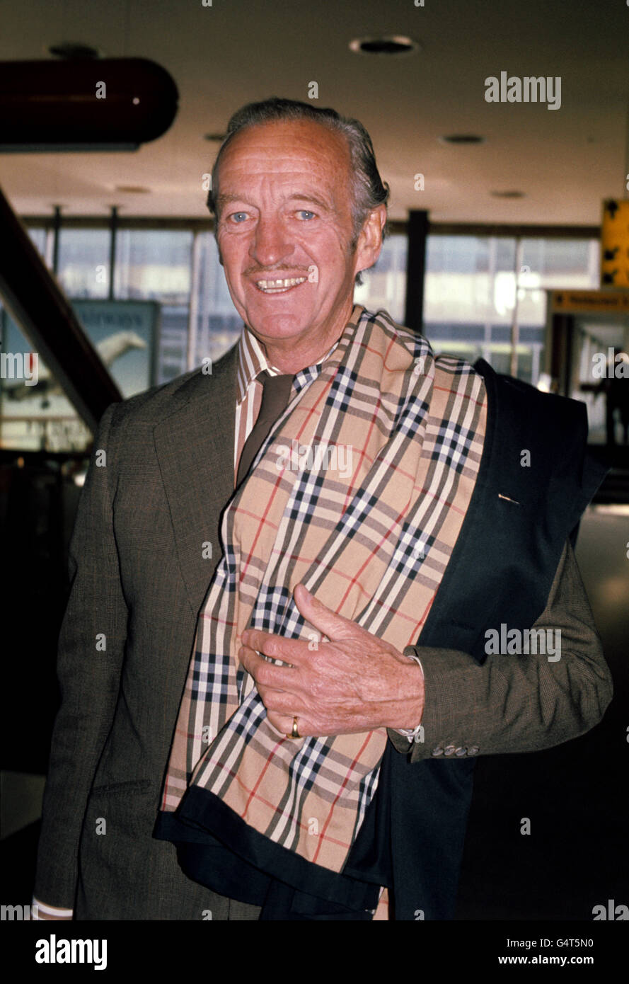 David Niven - Heathrow Airport - London Stock Photo - Alamy