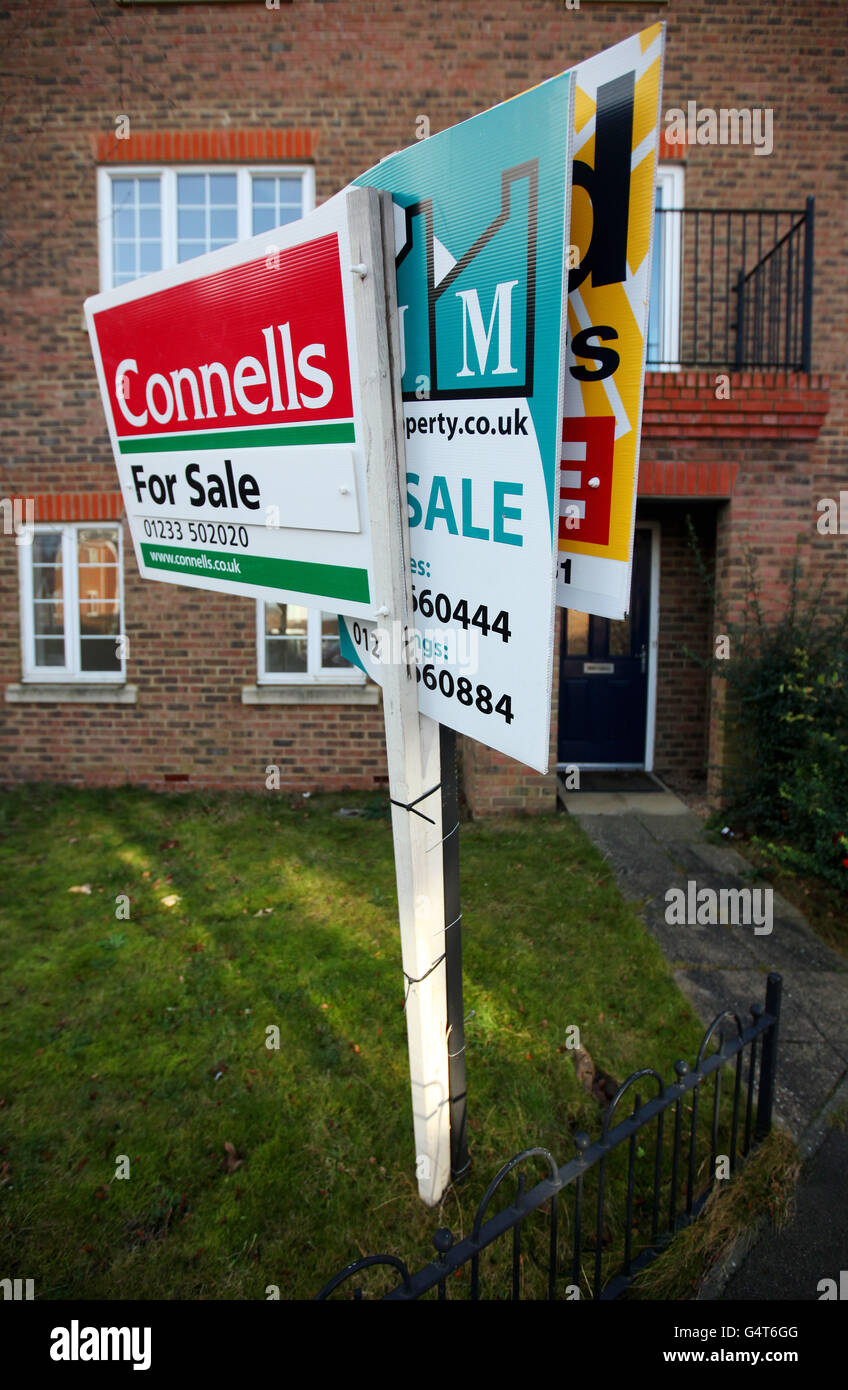 House prices fall Stock Photo Alamy