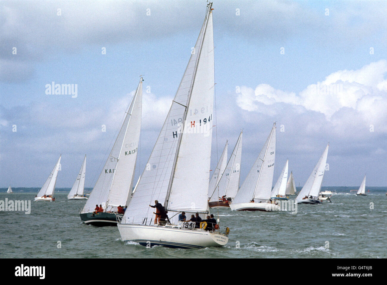Sailing - Admiral's Cup Yacht Race - Cowes, Isle of Wight Stock Photo
