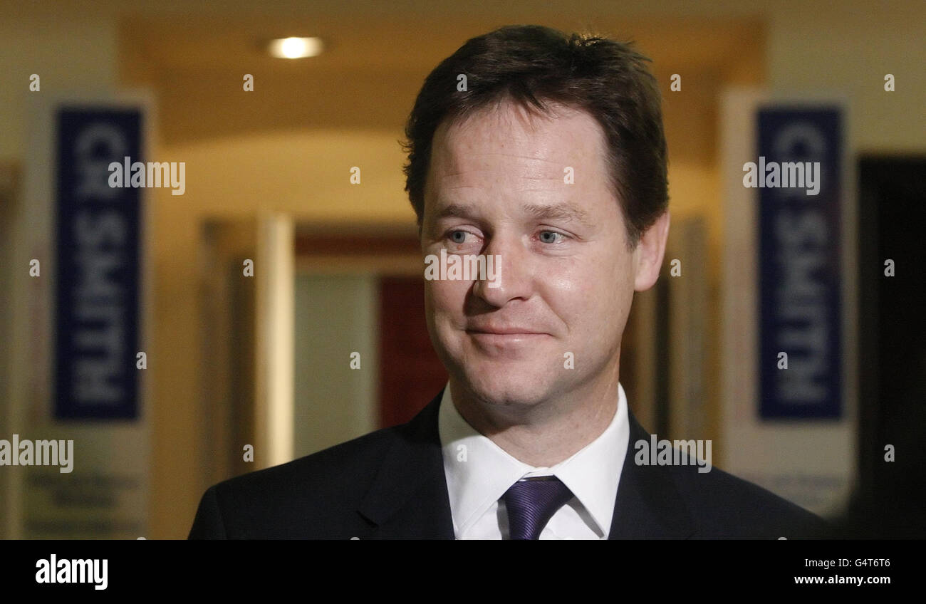 Clegg to underline youth jobs push Stock Photo