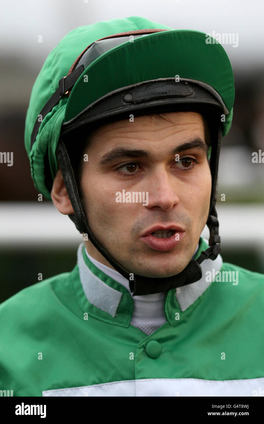 Horse Racing - Southwell Racecourse. Lee Newman, jockey Stock Photo