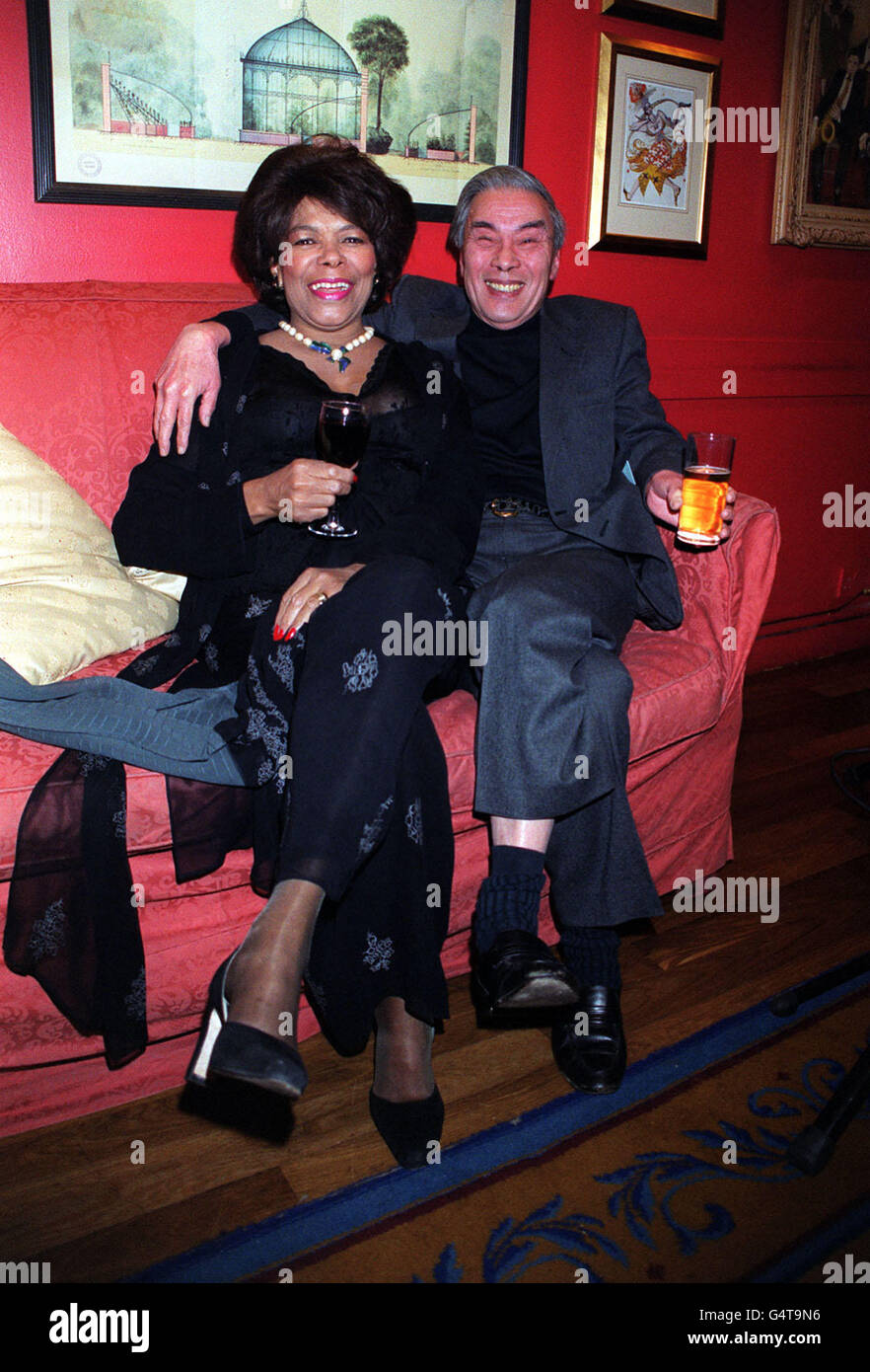 Eastenders actress Joan Hooley and actor Burt Kwouk at The Daniels Bar