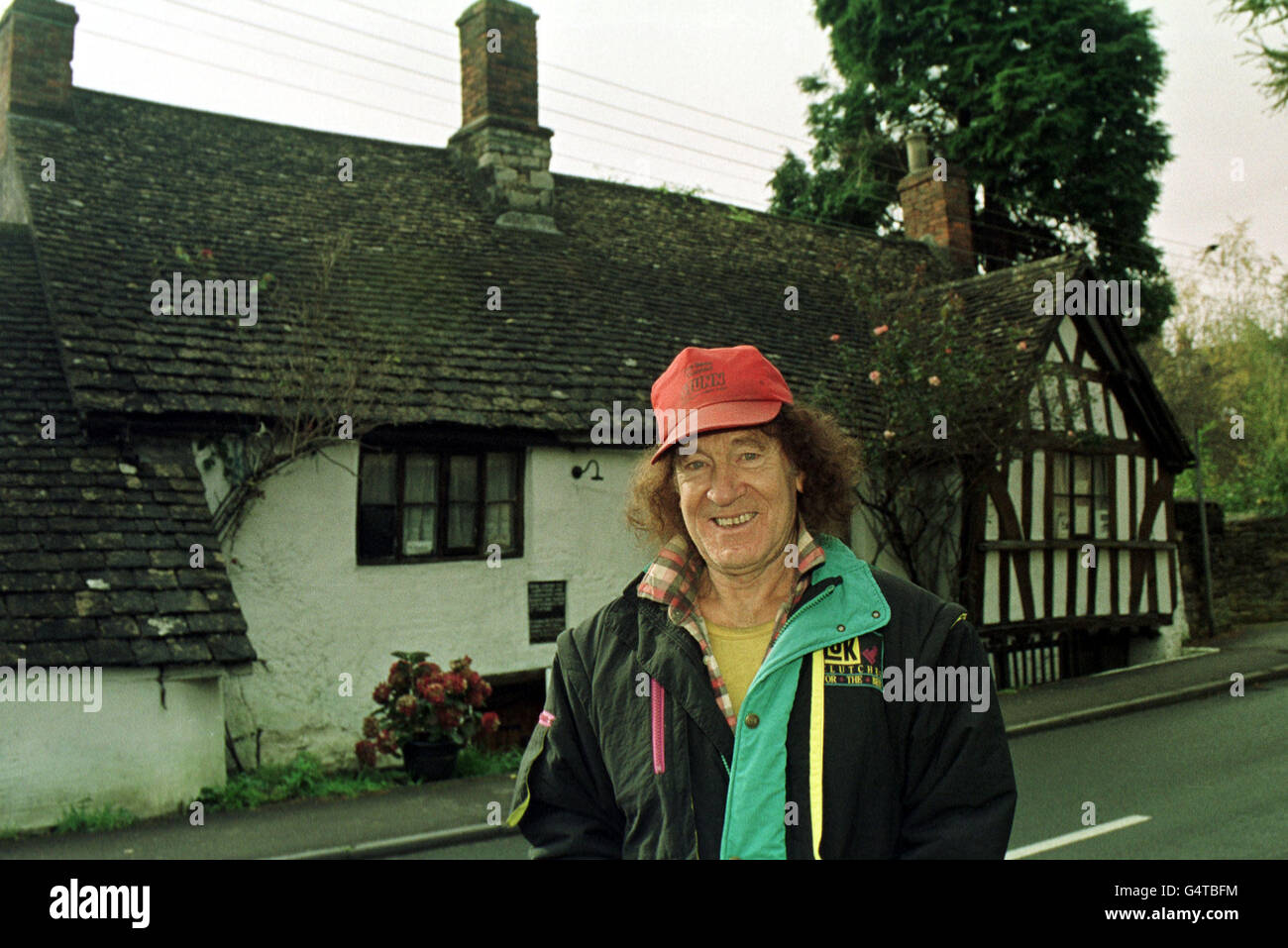 John Humphries outside his home the Ram Inn at Wotton-under-Edge,  Gloucestershire, where ghosthunter Julie Hunt photographed a blurry figure  on a stairwell Stock Photo - Alamy