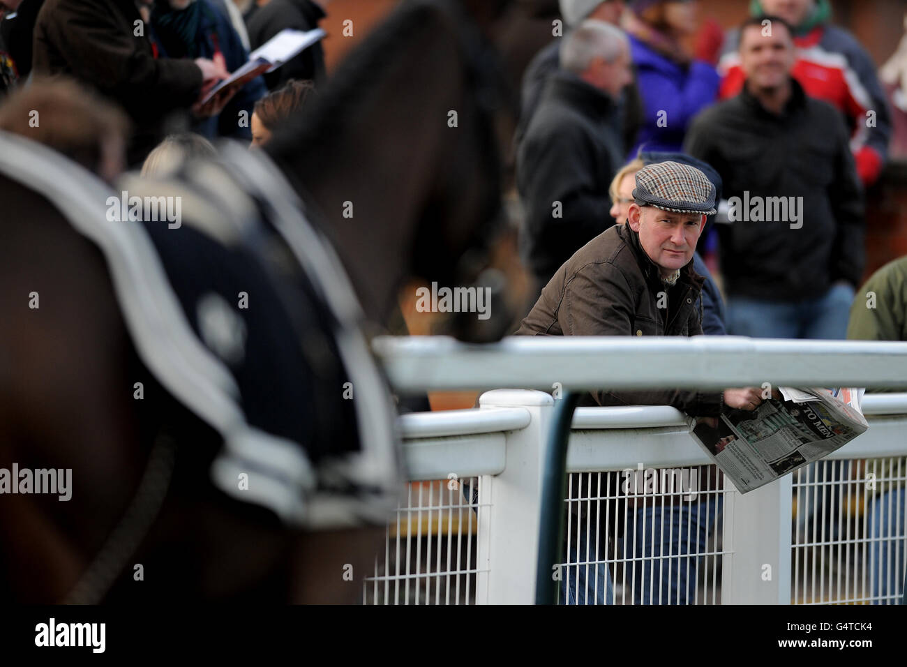 Horse Racing - Christmas Family Fun Day - Leicester Racecourse Stock Photo
