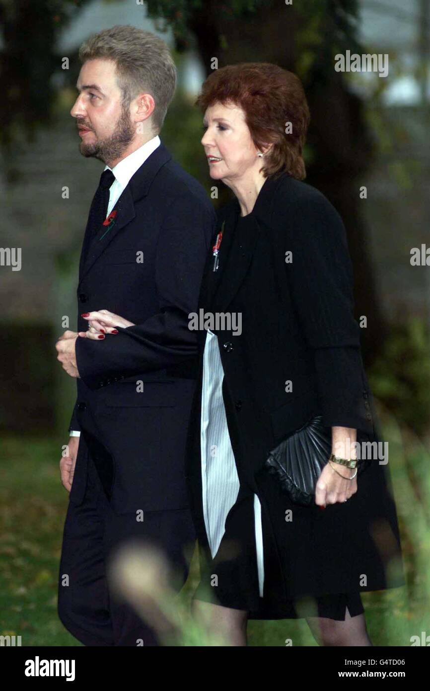 Cilla Black arrives for the funeral of her husband Bobby Willis at St. Mary the Virgin Church in Denham, Buckinghamshire, with her son Robert. * The Blind Date presenter's husband of 30 years, who was also her agent and the architect of her success, died last Saturday in the Royal Free Hospital in London after a long battle with liver and lung cancer. He was 57. Stock Photo