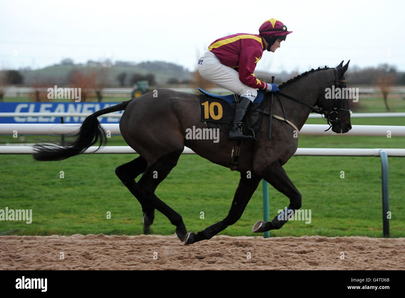 Charlie Poste Racing Thomas Crapper ridden by jockey Charlie Poste goes to post in the ...