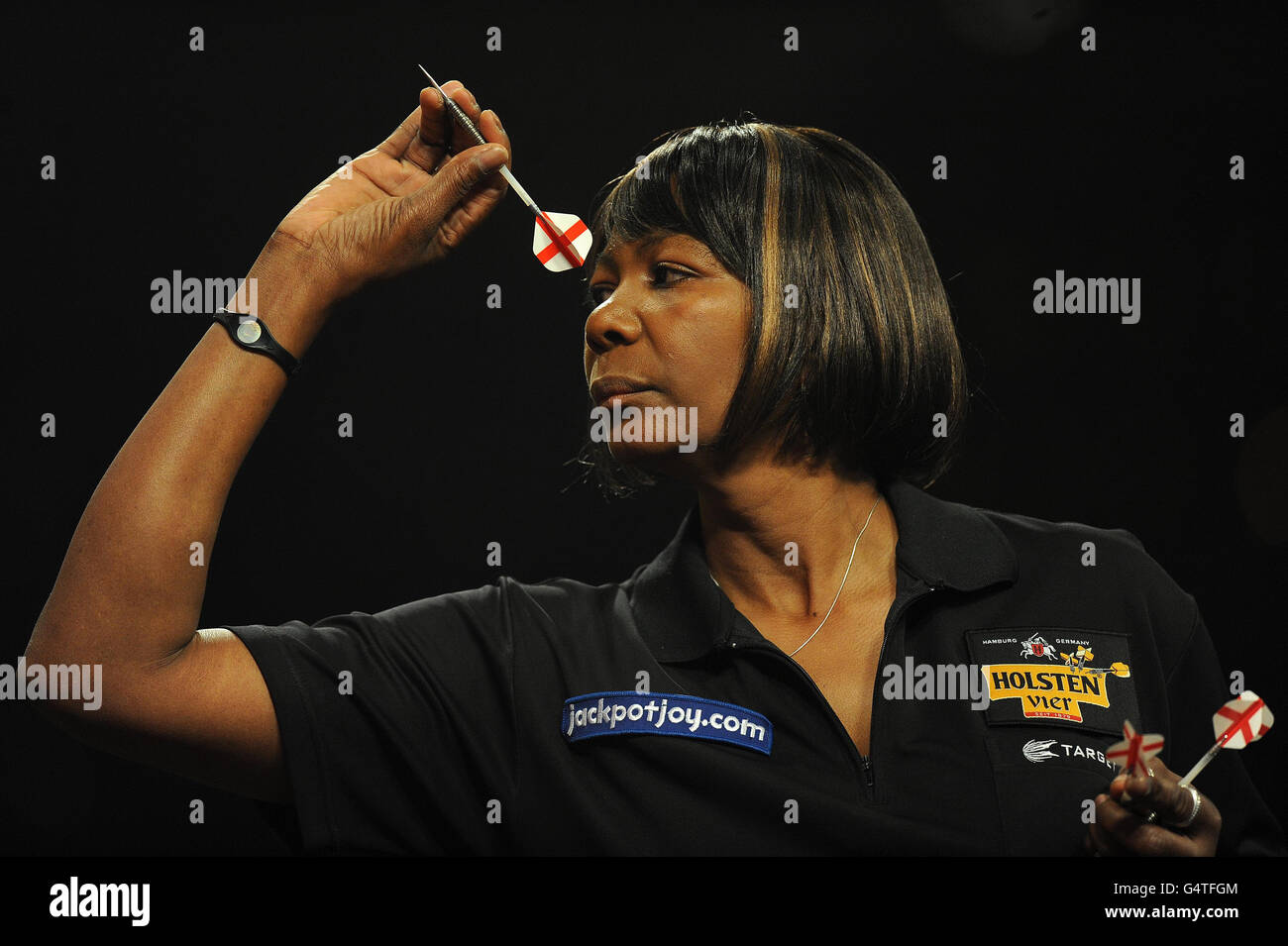 England's Deta Hedman in action in the Semi Final during the BDO World  Professional Darts Championships at the Lakeside Complex, Surrey Stock  Photo - Alamy