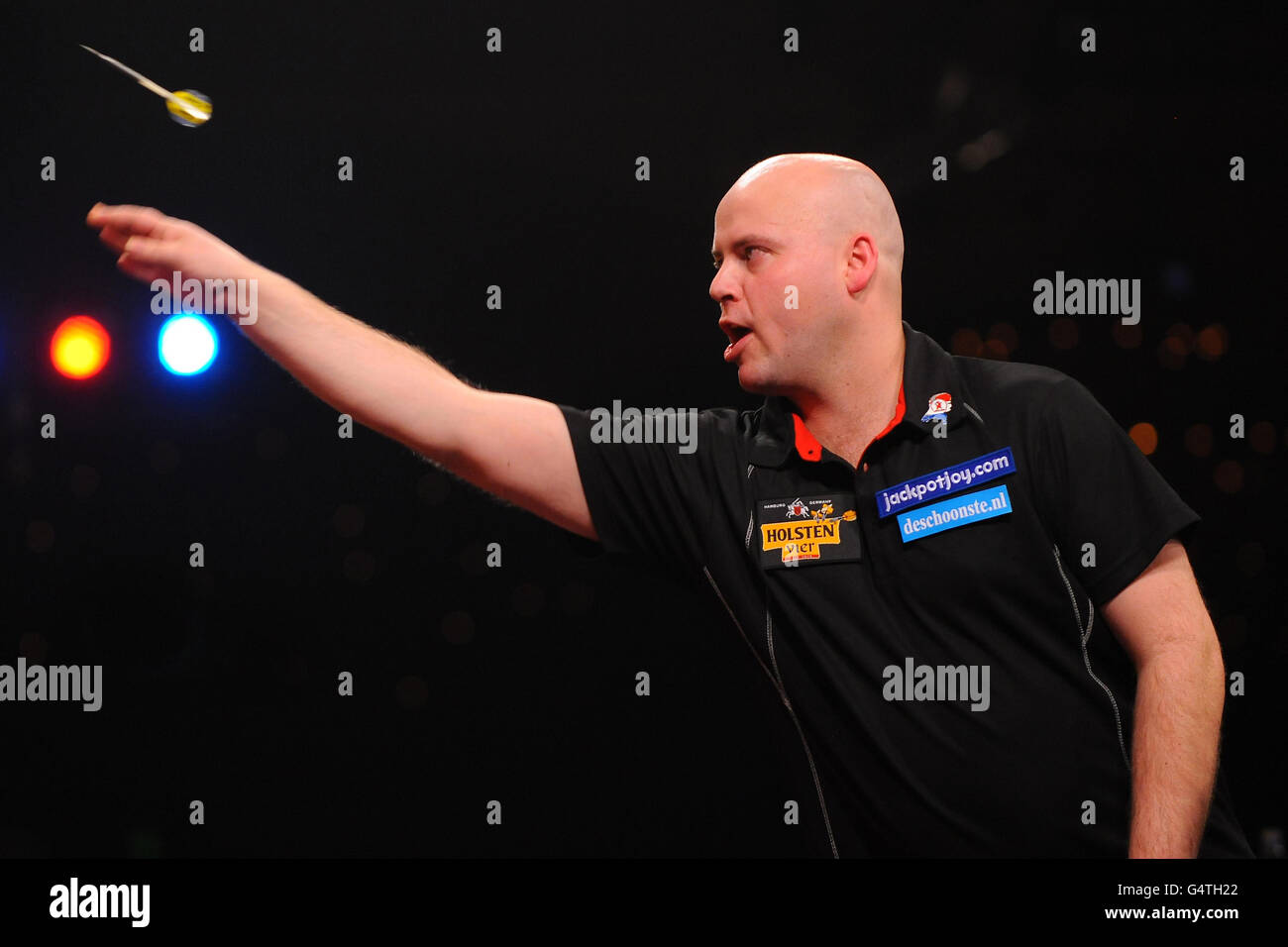 Darts Frimley Green 204768. Netherland's Christian Kist in the final of the Lakeside World Professional Darts Championship Stock Photo