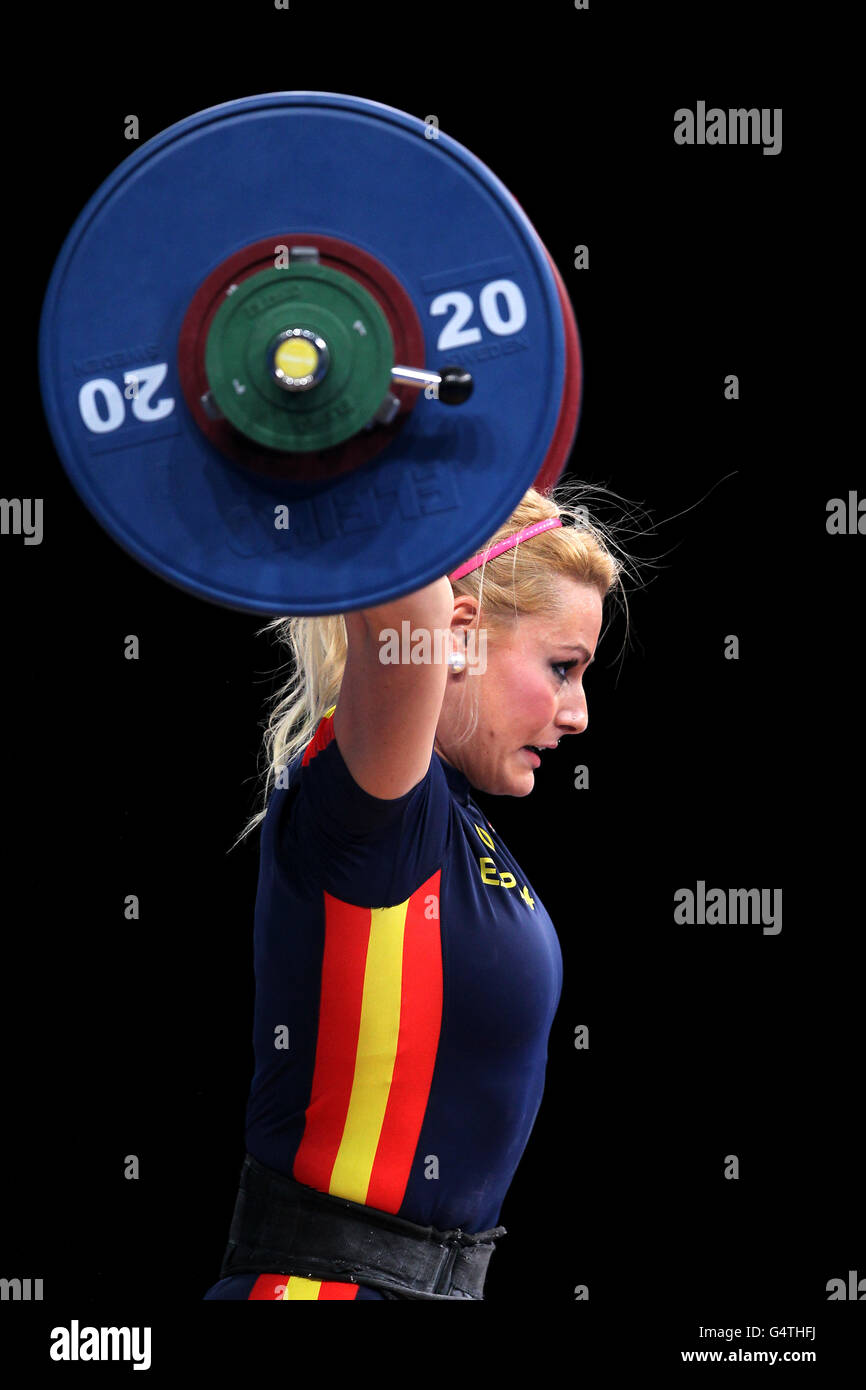 Olympics - Weightlifting - London 2012 Test Event - Day Two - Excel Arena. Spain's Lidia Valentin in the Women's +75kg Stock Photo