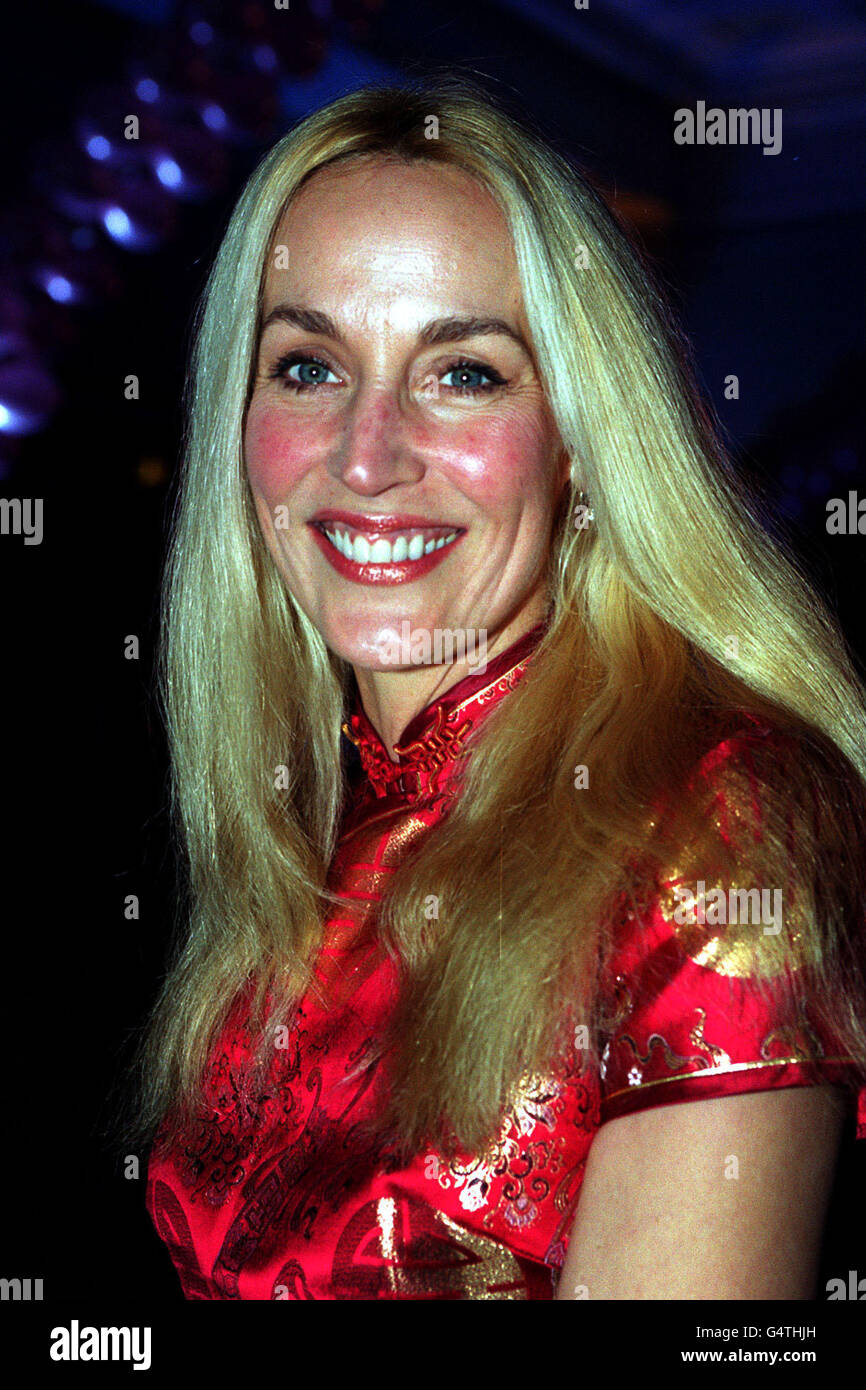 Hackney Empire/Jerry Hall. Jerry Hall attending a performance of Cinderella, at the Hackney Empire in London. Stock Photo