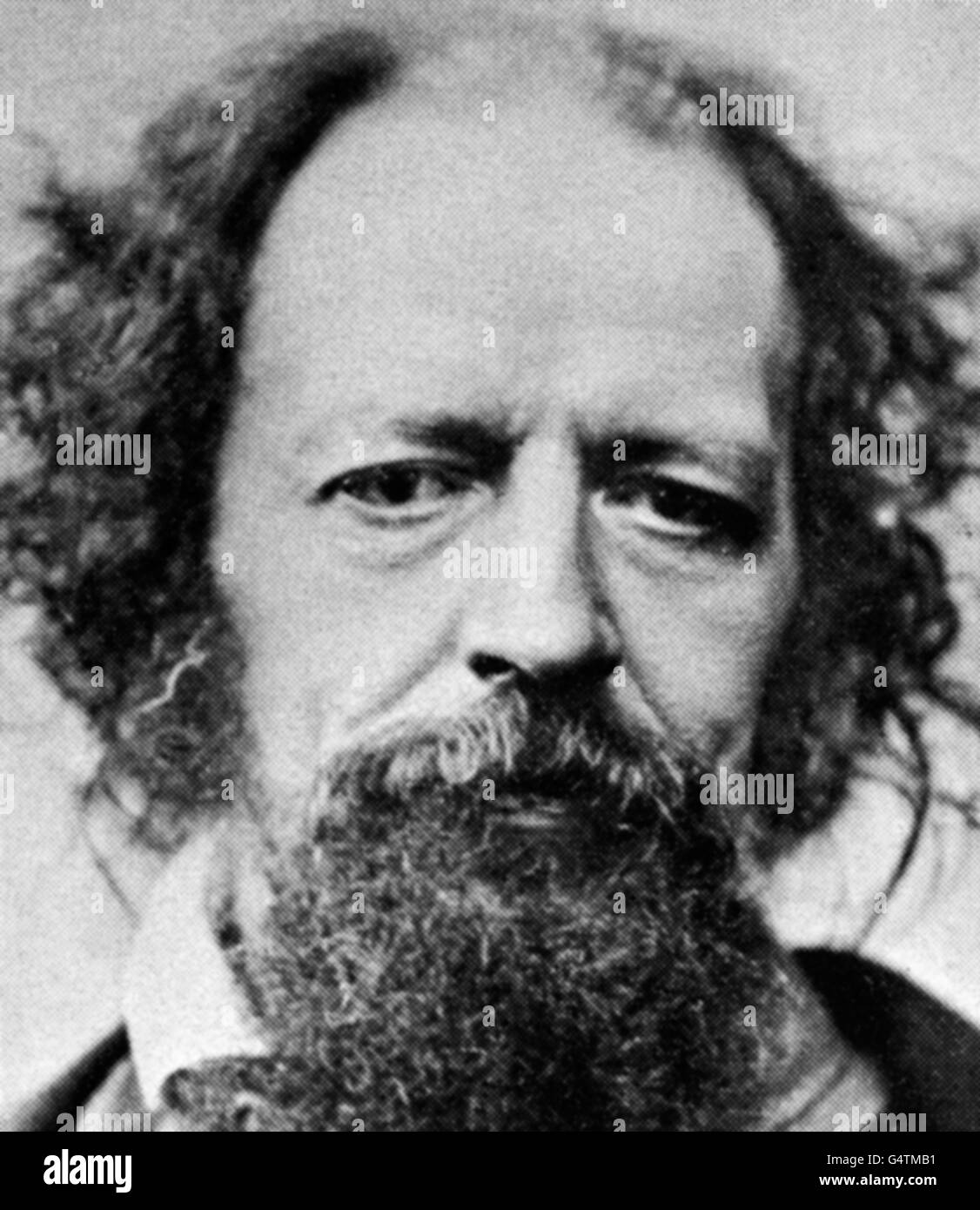 PA Photo A library file picture of Poet Lord Alfred Tennyson from 1809 - 92 Stock Photo