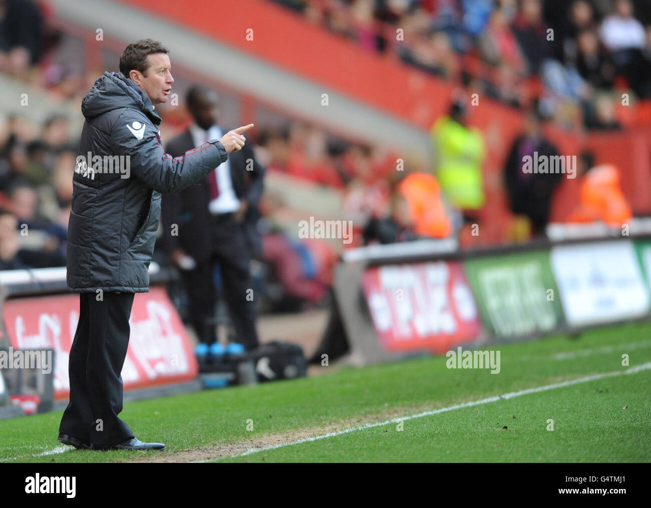 Sheffield United's manager Danny Wilson on the touchline during the npower Football League One match at The Valley, London. Stock Photo