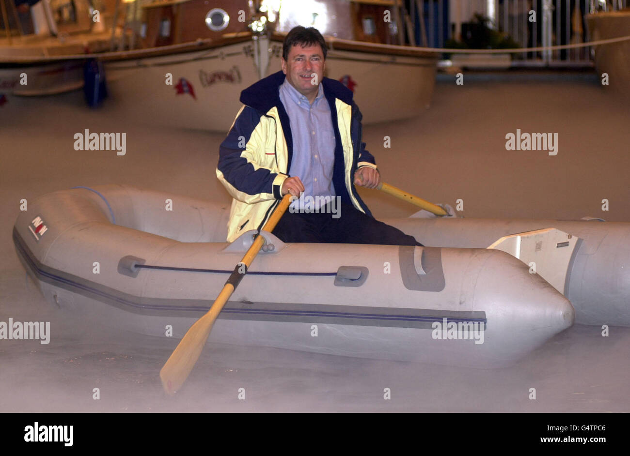 TV gardening expert Alan Titchmarsh, after opening the London Boat Show at Earl's Court. Some of the world s most desirable boats are on display at the 46th London Boat Show, where an estimated 170,000 visitors are expected to view more than 1,000 boats on display. Stock Photo