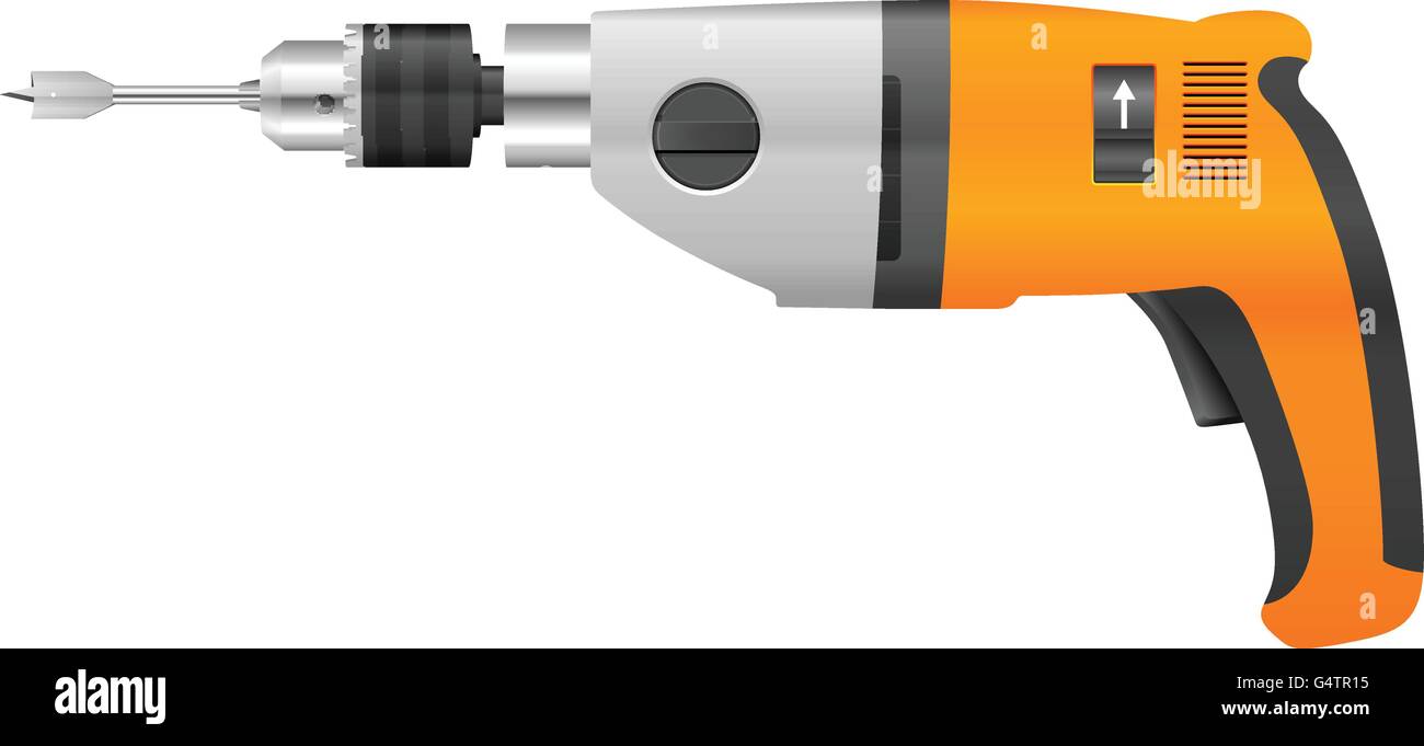 Premium Vector | Drilling machine or hand drill vector flat illustration  line art
