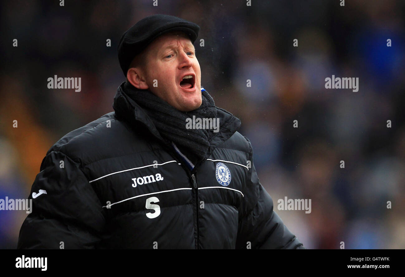 St Johnstone manager Steve Lomas during the Clydesdale Bank Scottish