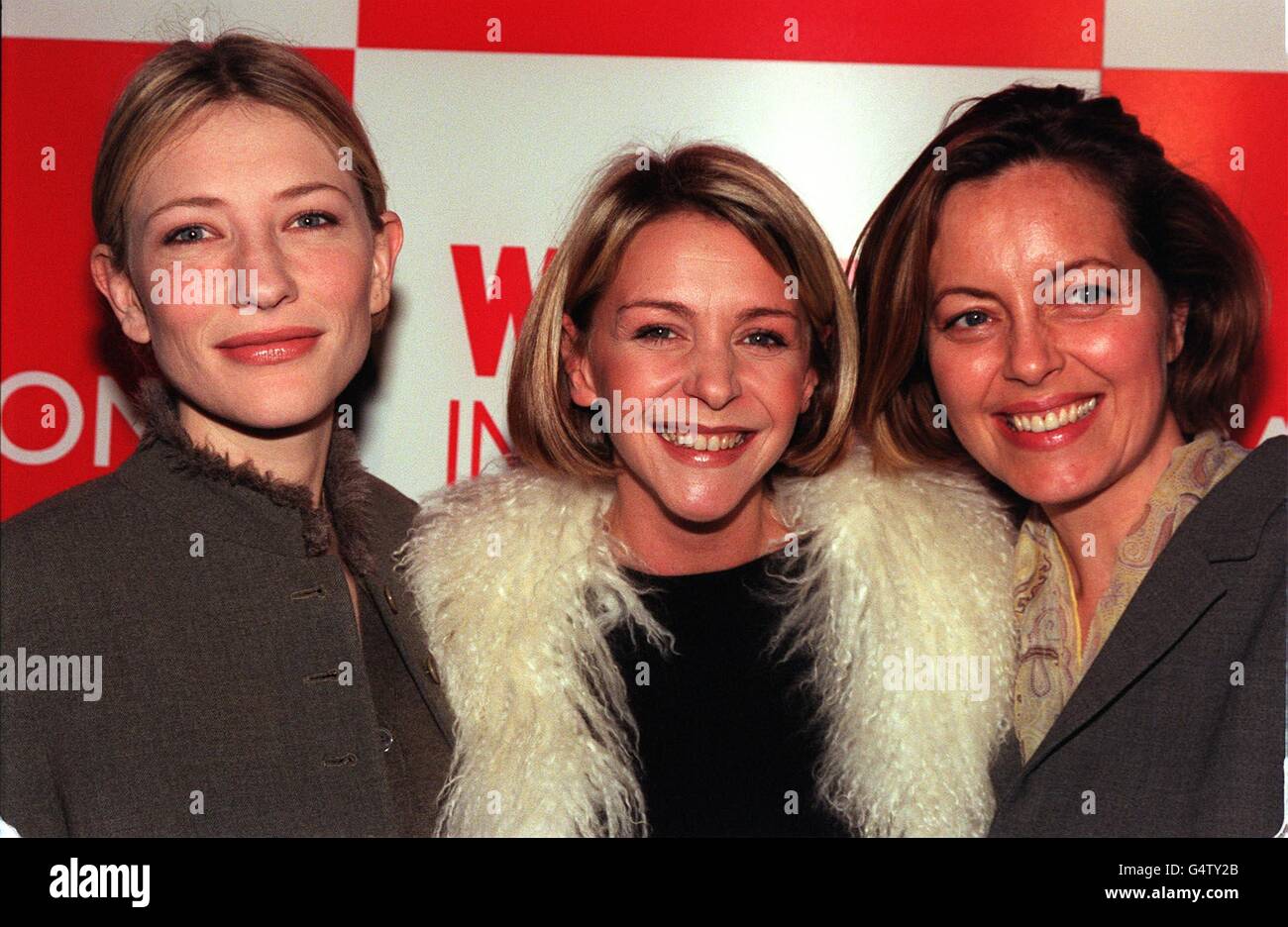 Actresses (l to r) Cate Blanchett, Leslie Ash and Greta Scacchi attend