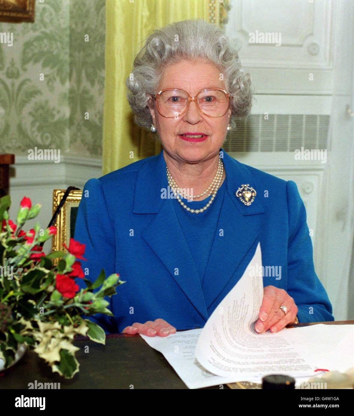 Royal Queen's Christmas Message Stock Photo Alamy